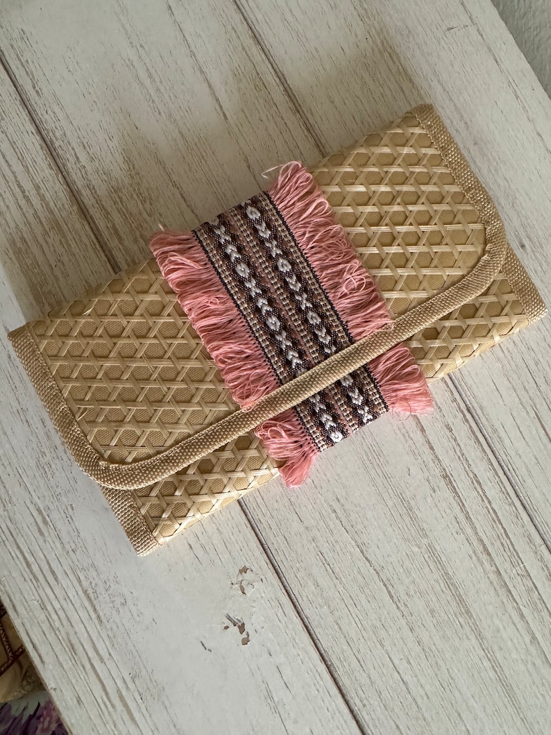 Handcrafted Bamboo & cotton wallet